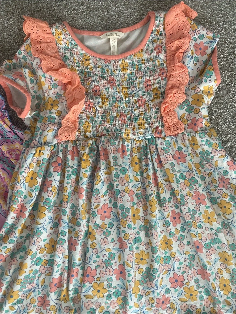 Matilda Jane Girls dream chaser pearls Paisley smocked floral size 16